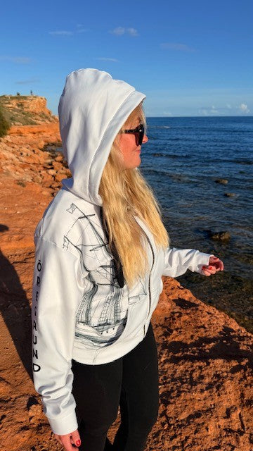 Hoodie med dragkedja, unisex.